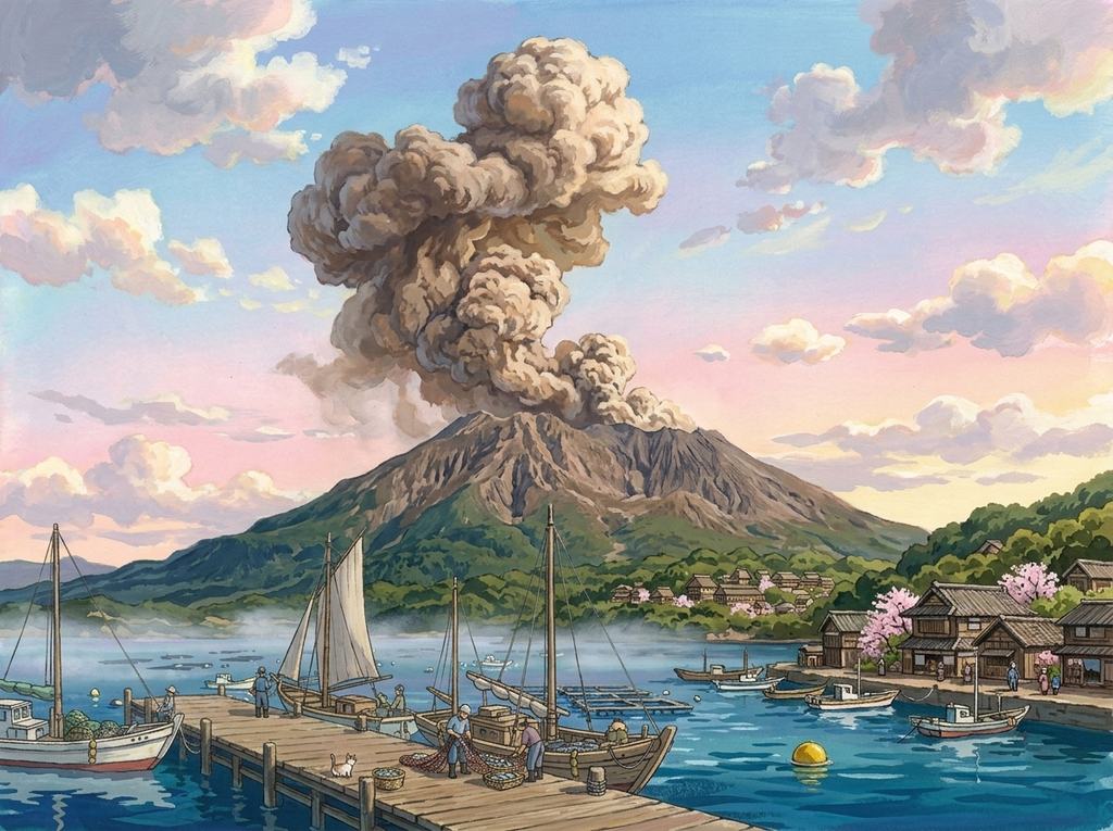 Kyushu Sakurajima Vulkan
