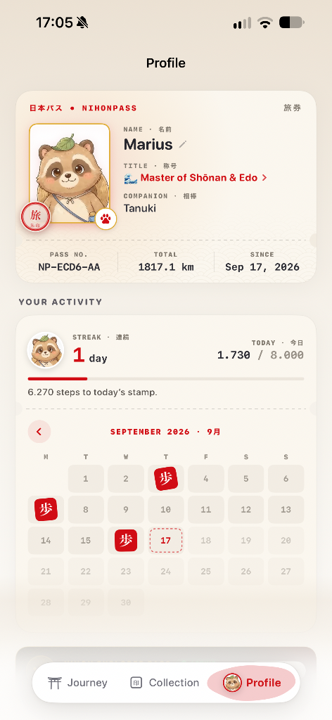 Travel Passport & Activity Calendar